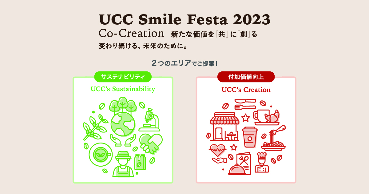 商談会「UCC Smile Festa 2023」において、廃棄物量を昨年より10％削減することに挑戦！環境負荷低減への取り組みを更に強化